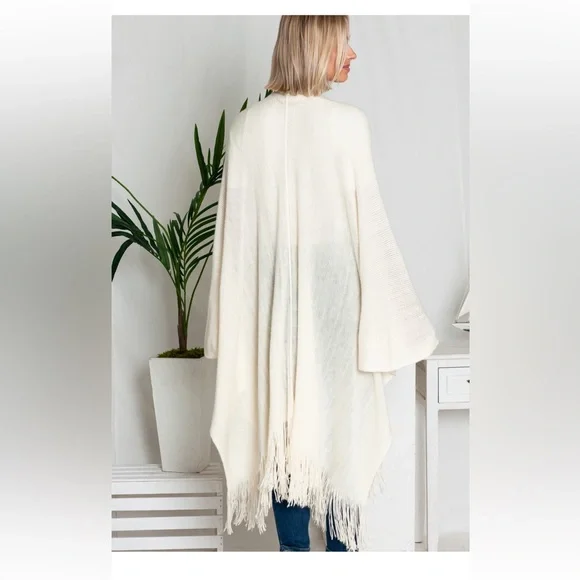 Boho Long Knit Fringed Cardigan - Picture 4 of 4